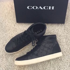 Coach Hi Top Logo Sneakers